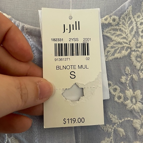 J. Jill Button Up Dress with Pockets & Embroidery Detail - Picture 13 of 14